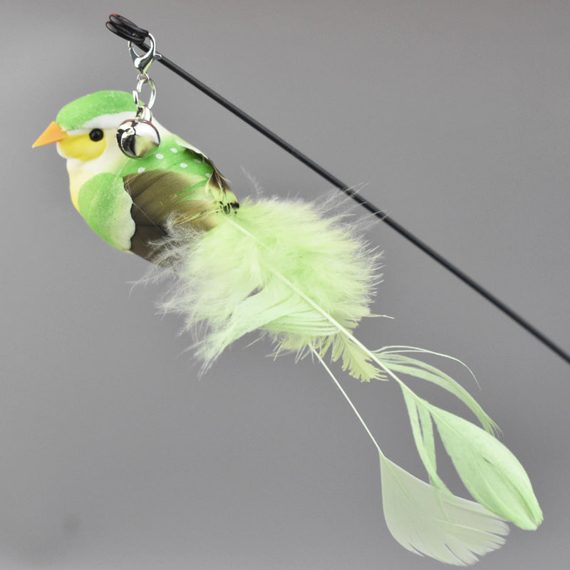 Simulation Bird Cat Toy with Suction Cup