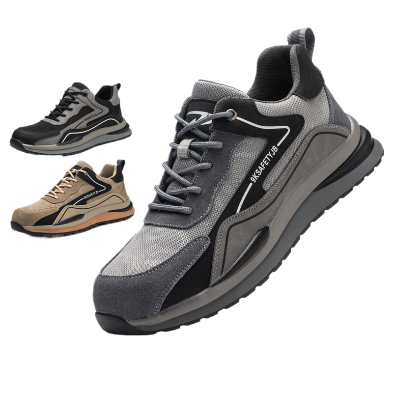 High-Top Safety Work Shoes with Steel Toe Cap