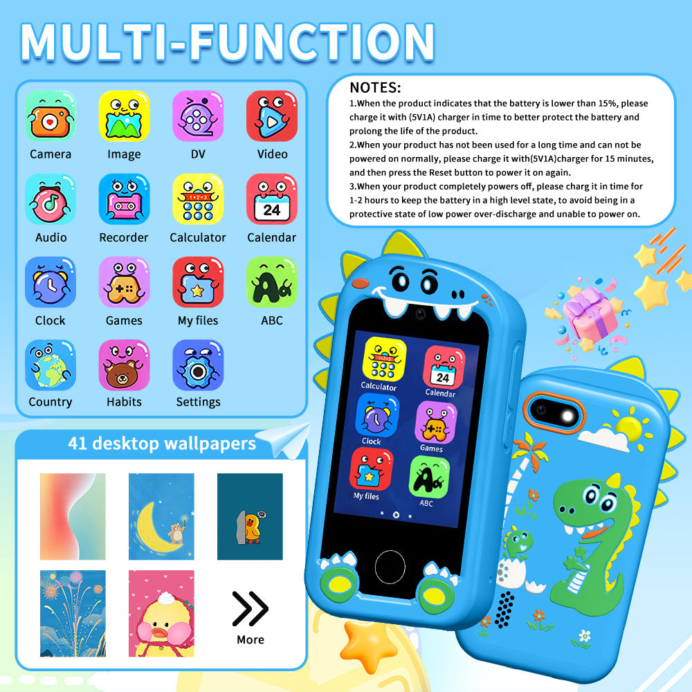 Dual-Camera Touch Screen Phone Kids Educational Toy