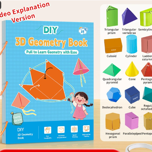 DIY Geometry Activity Book for Kids: Spatial Learning
