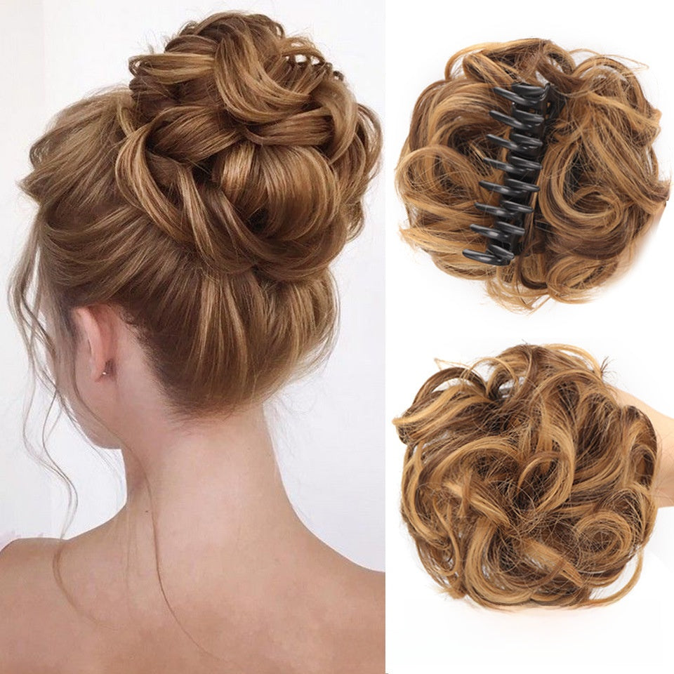 Synthetic Hair Clip Bun