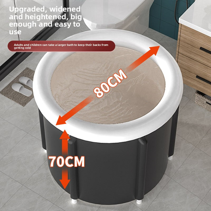 Foldable PVC Bathtub for Adults with Water-Filled Cushion