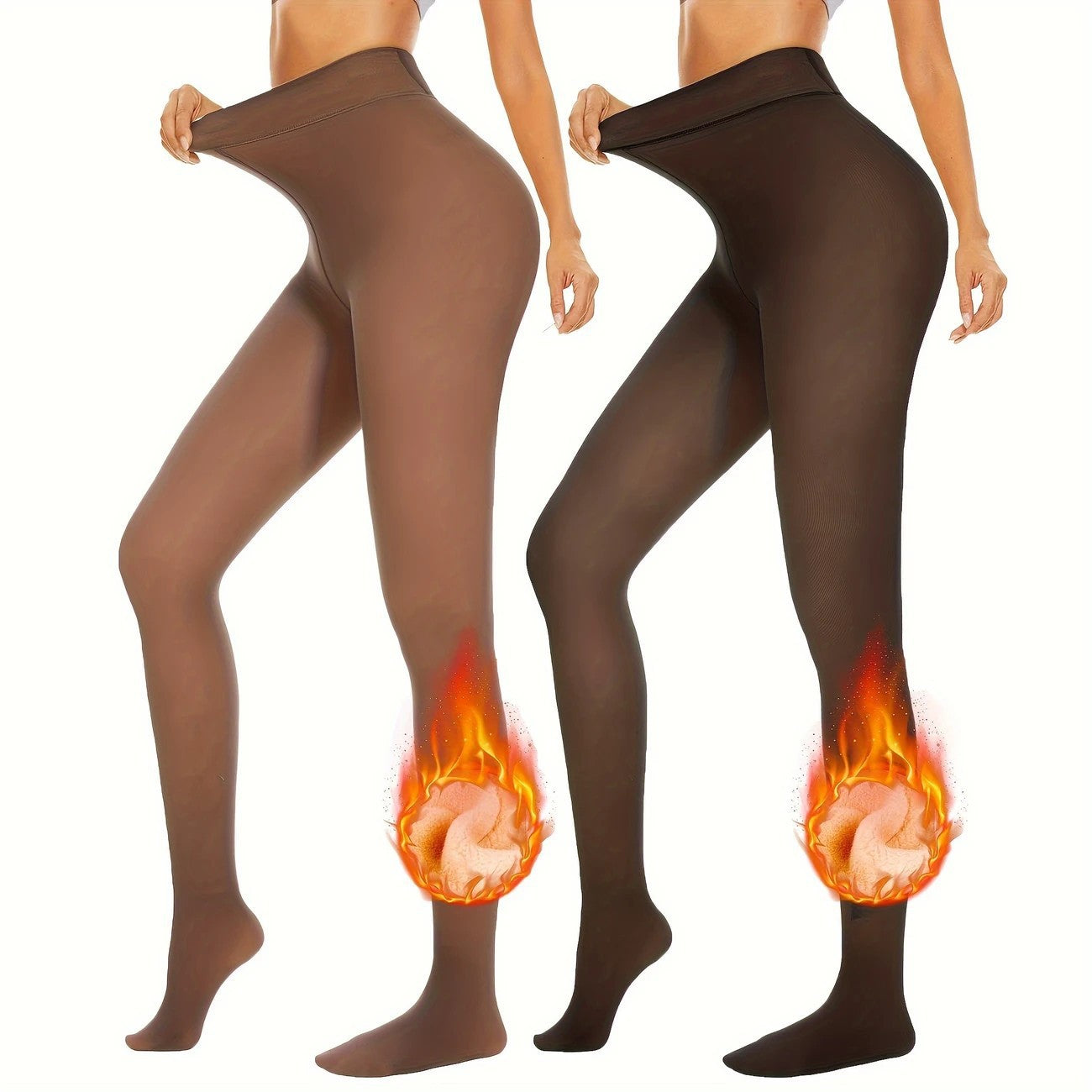 Women's Fleece-Lined Sheer Pantyhose
