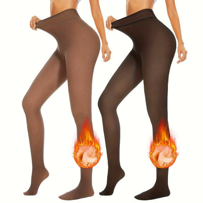 Women's Fleece-Lined Sheer Pantyhose
