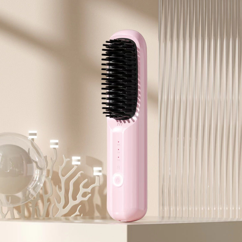 USB Rechargeable Ceramic Hair Straightener Comb