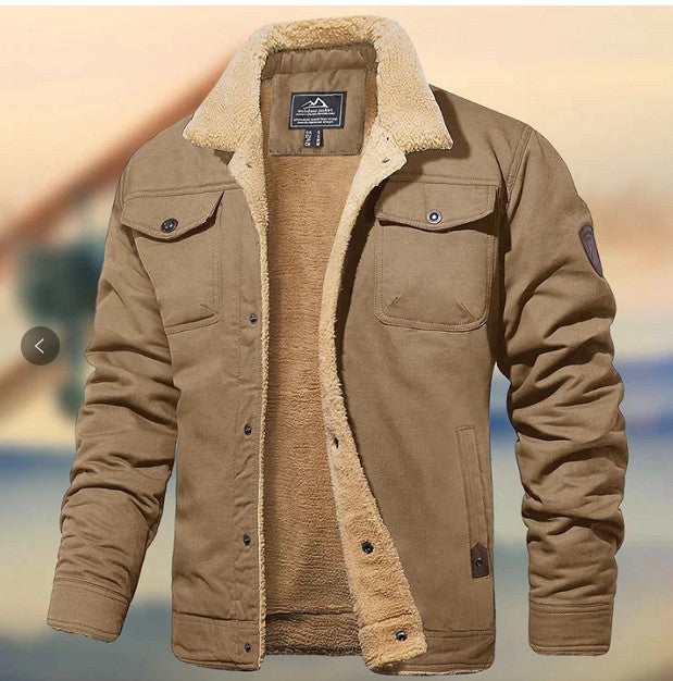 Men's Fleece-Lined Casual Jacket