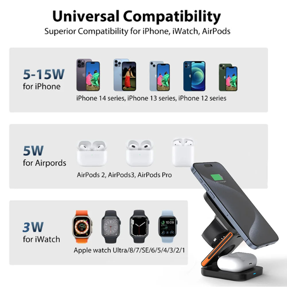 3-IN-1 FOLDABLE CHARGING STATION