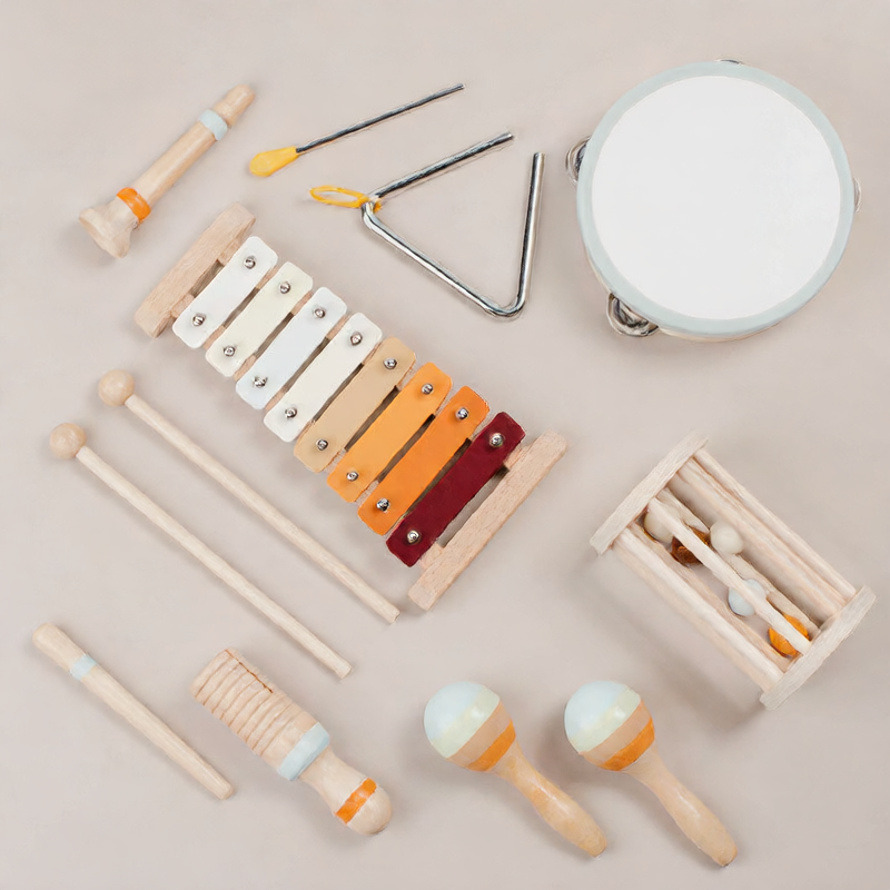 Wooden Orff Musical Instrument Set for Kids Early Education