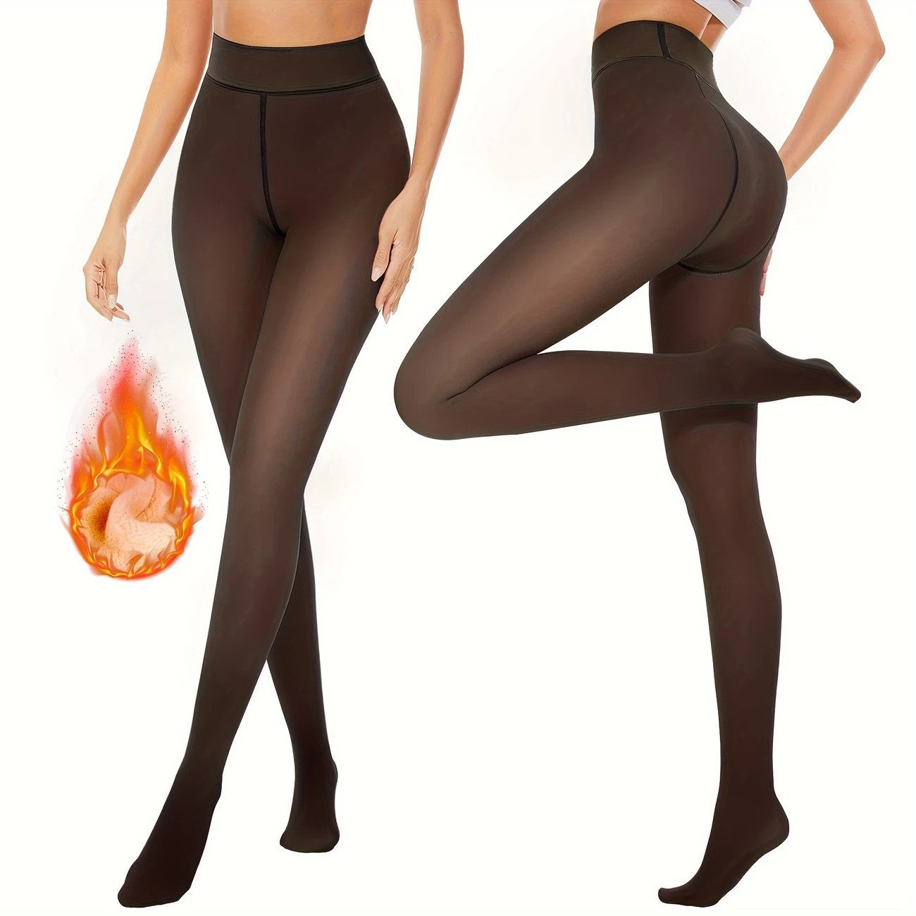 Women's Fleece-Lined Sheer Pantyhose