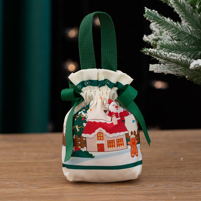 Christmas Apple Gift Bag - Knitted Fabric Holiday Packaging