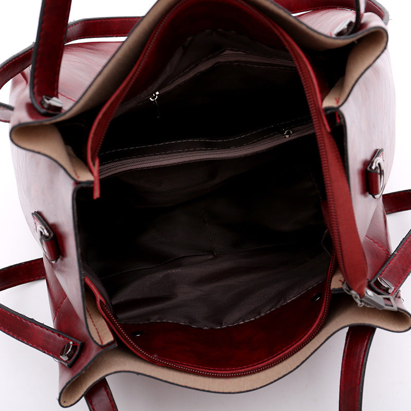 Wooden Handbag - Four-Piece Set