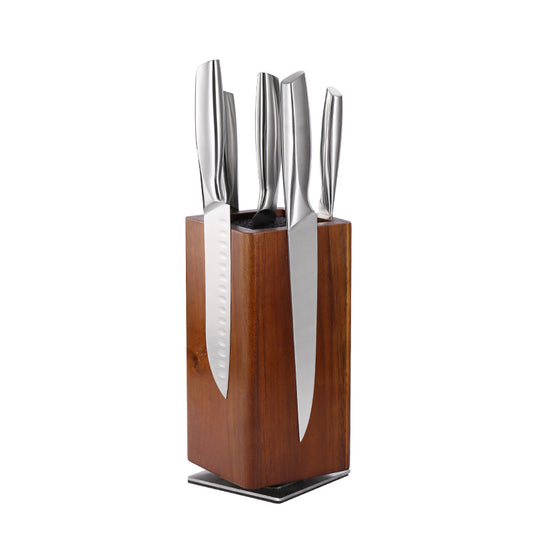 Rotating Wooden Magnetic Knife Rack