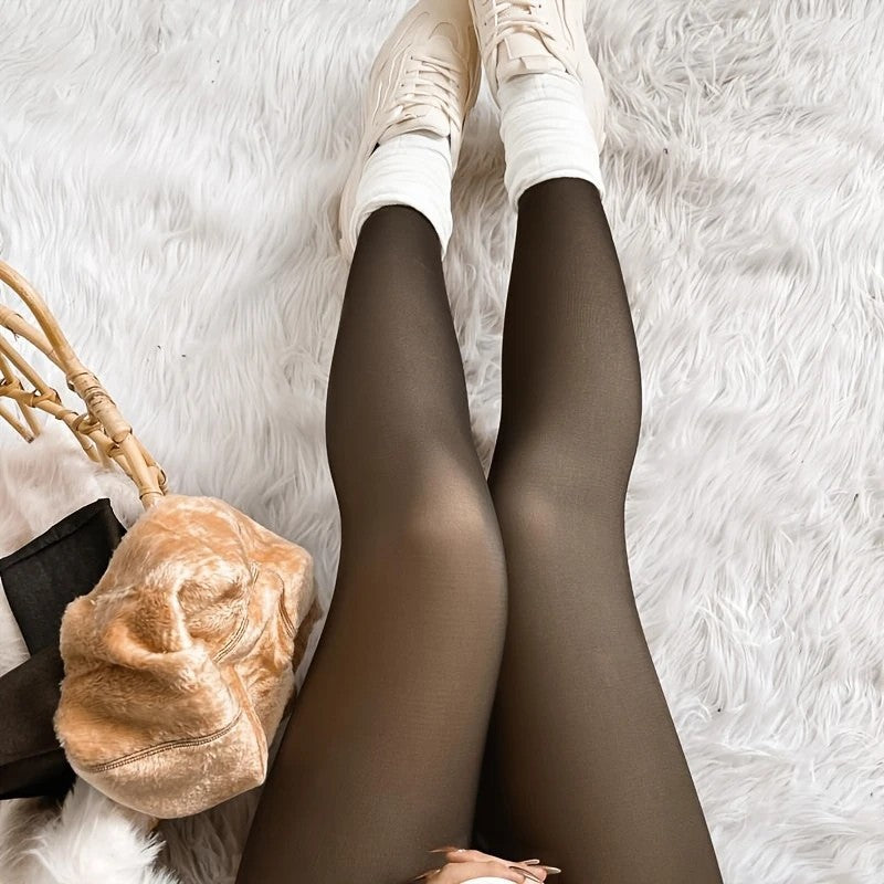 Women's Fleece-Lined Sheer Pantyhose