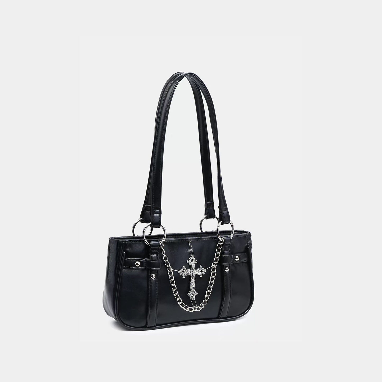 Gothic Dark Cross Chain Shoulder Bag