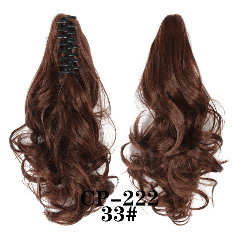 Wavy Ponytail with Curly Hair & a Tiger Clip