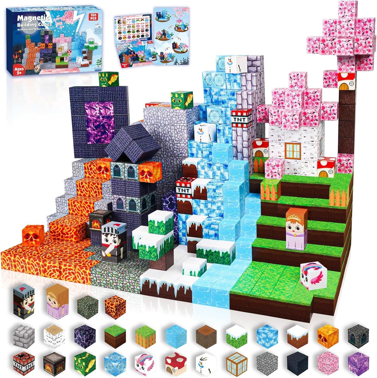 Mini World Magnetic Building Blocks for Kids DIY Castle Construction