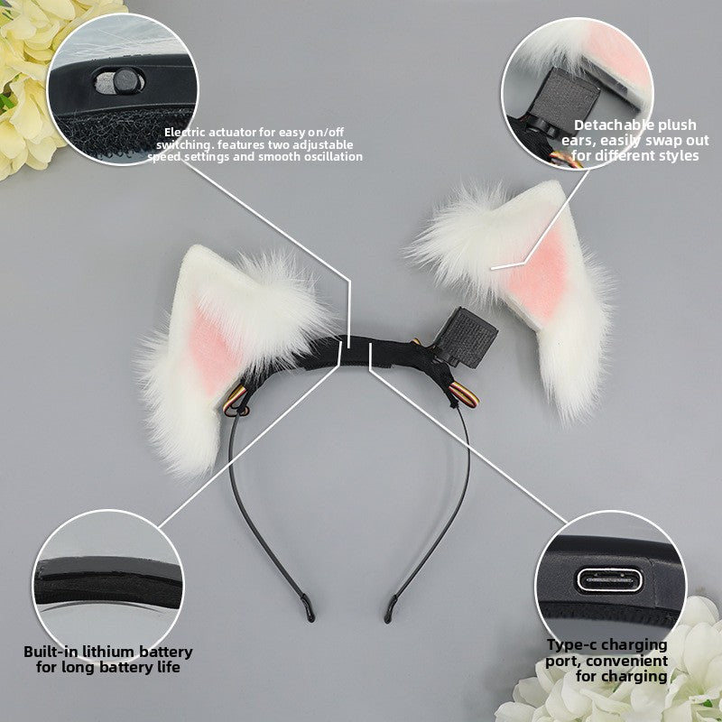 Rechargeable Motorized Cat Ear Headband & a Tail