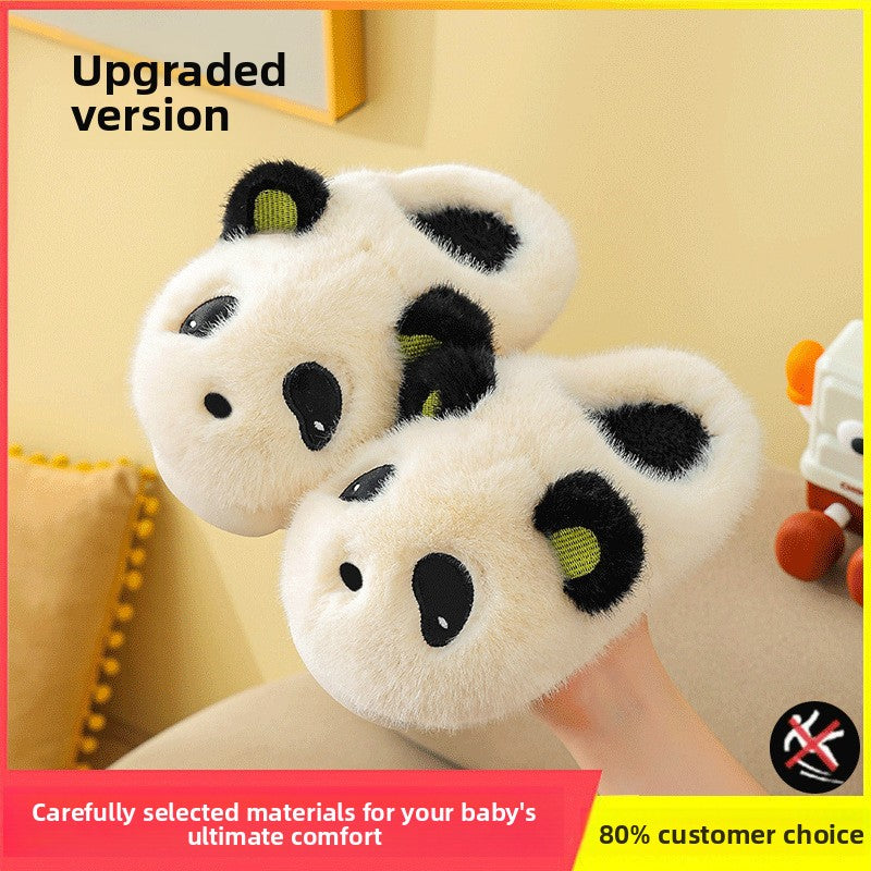 Panda Children's Cotton Slippers