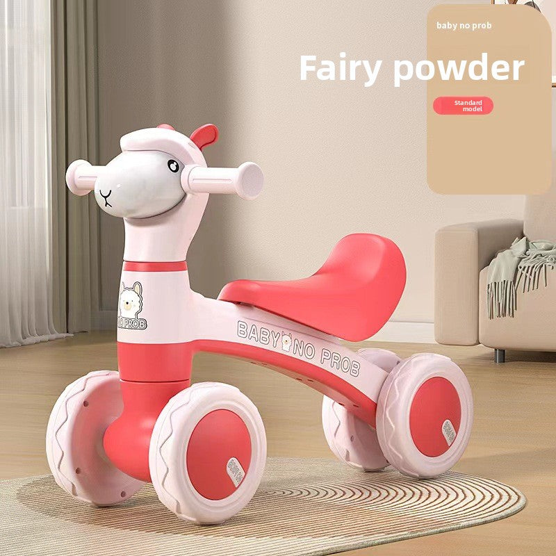 Children's Alpaca Scooter Four-Wheel Balance Walker for Toddlers