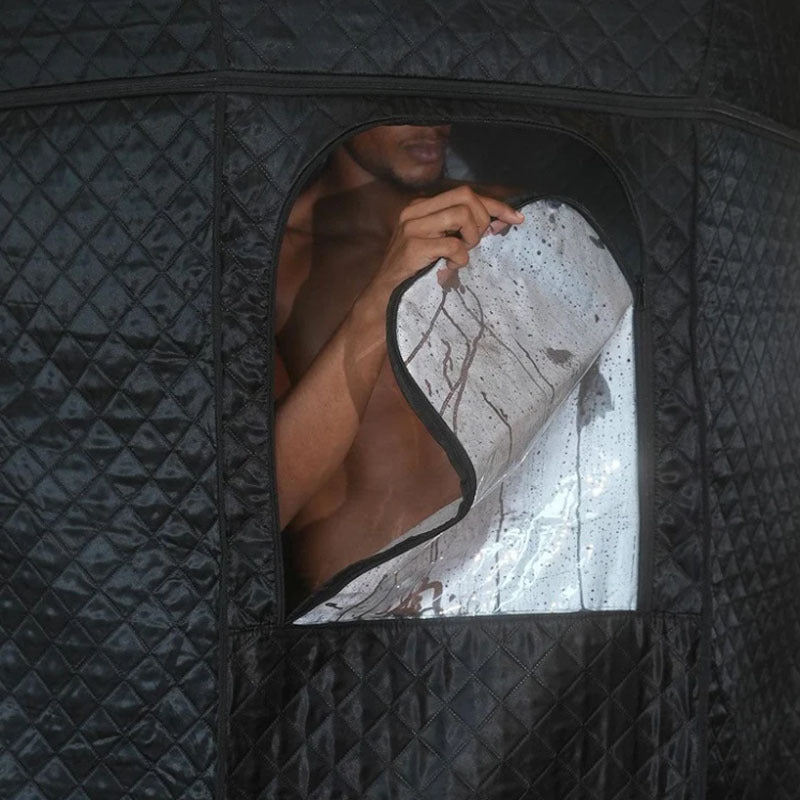 3L Sweating Bath Box Sauna Steam Machine + Pentagonal Bracket + Folding Chair