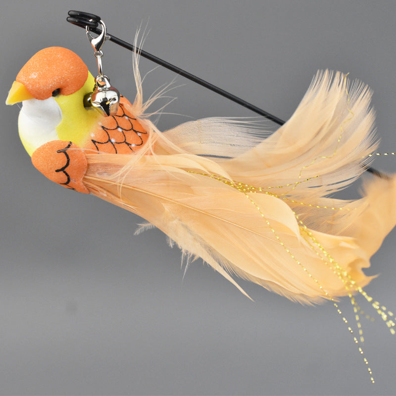 Simulation Bird Cat Toy with Suction Cup