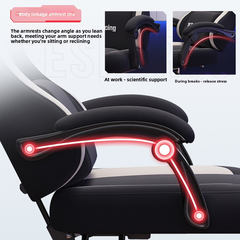 Ergonomic Swivel Gaming Chair with Adjustable Features