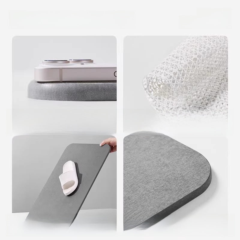Diatom Mud Bathroom Floor Mat - Quick Dry & Anti-Slip