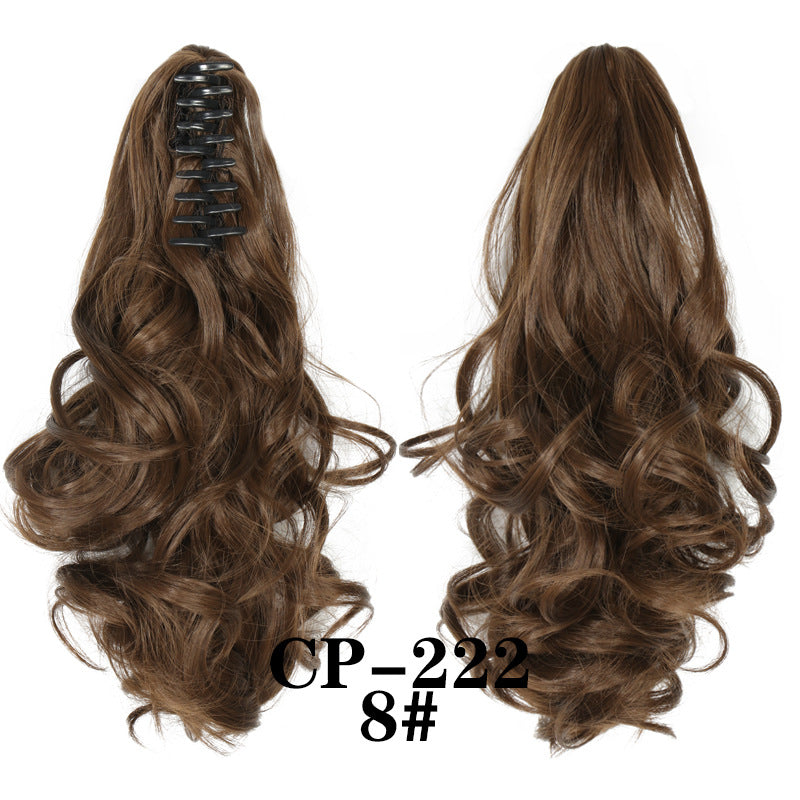 Wavy Ponytail with Curly Hair & a Tiger Clip