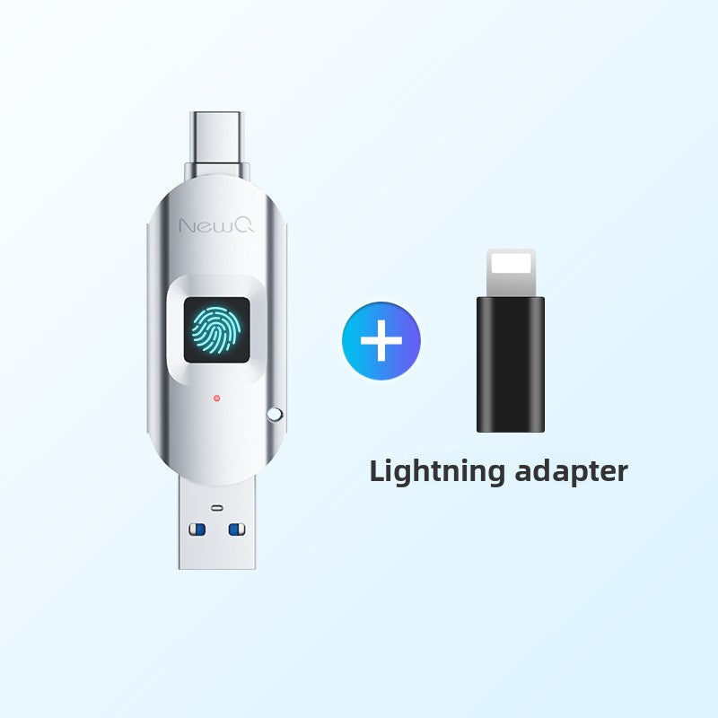 Dual-Interface Fingerprint Encryption USB Drive