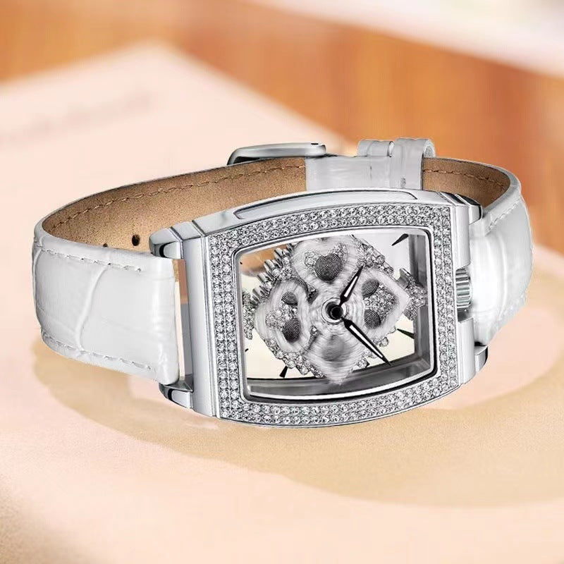 Women's Fashion Diamond Rotating Watch