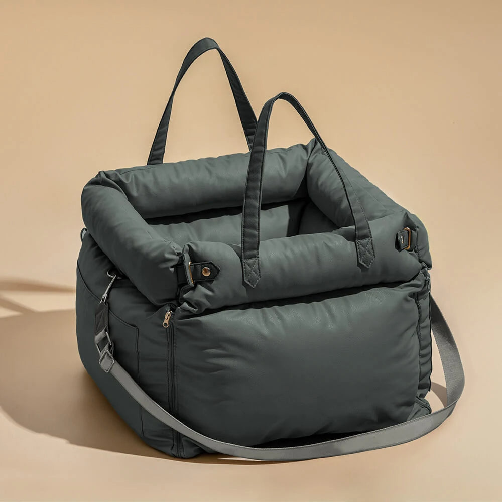DOG CAR SEAT BED WITH SAFETY BUCKLE