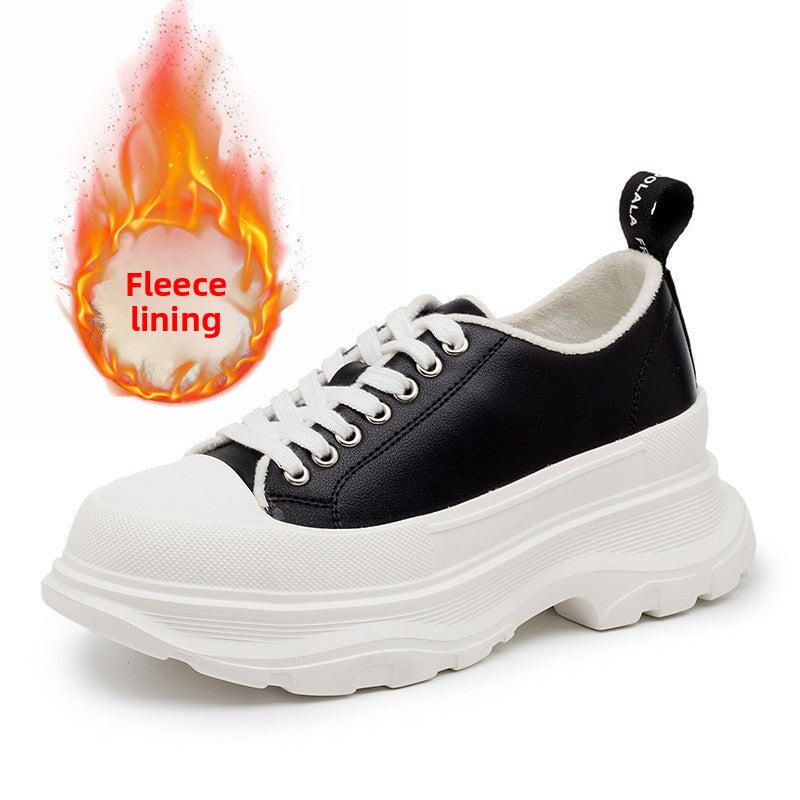 Genuine Leather Platform Casual Shoes