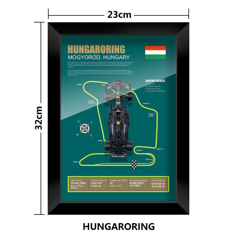 F1 Mercedes-Benz W14 Hamilton Track Scene Racing Model Study Club Decoration Hanging Painting