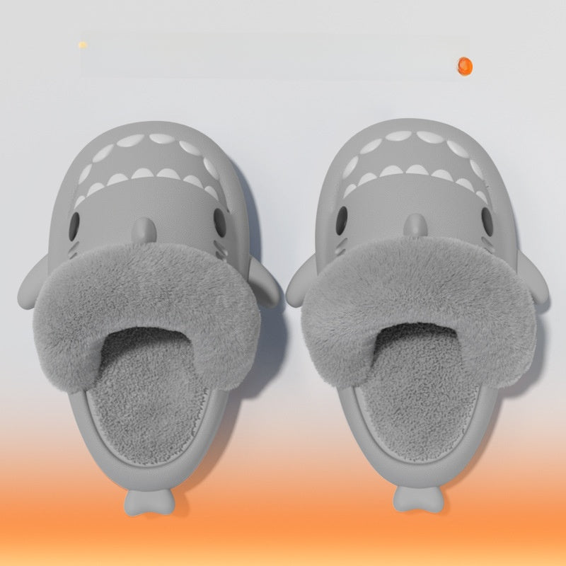 Warm Shark Cotton Slippers