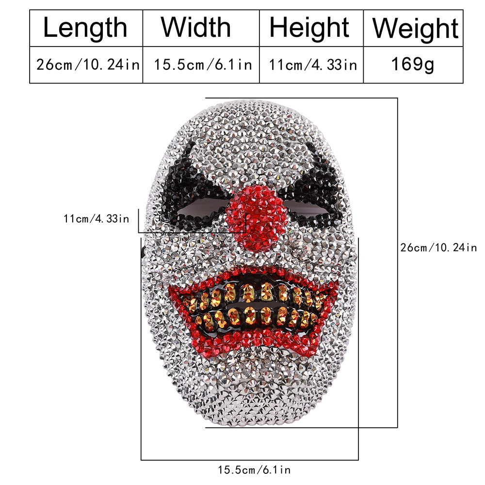 Diamond-Studded Skull Party Mask
