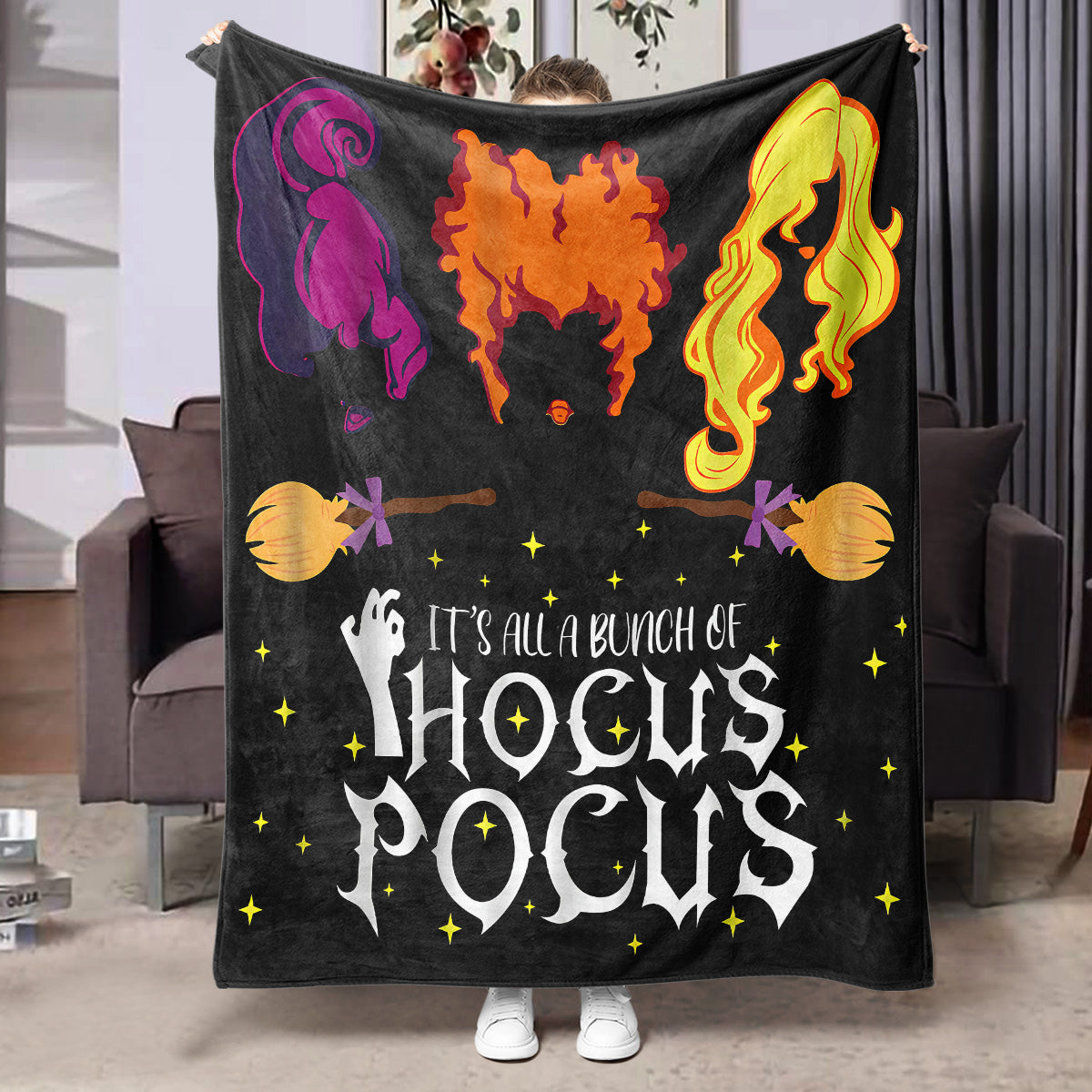Halloween-Themed Flannel Printed Blanket