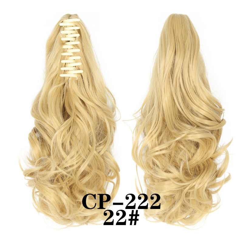 Wavy Ponytail with Curly Hair & a Tiger Clip