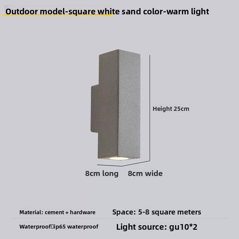 Waterproof Dual-Head Outdoor Wall Lamp with LED Light