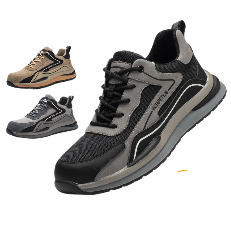 High-Top Safety Work Shoes with Steel Toe Cap