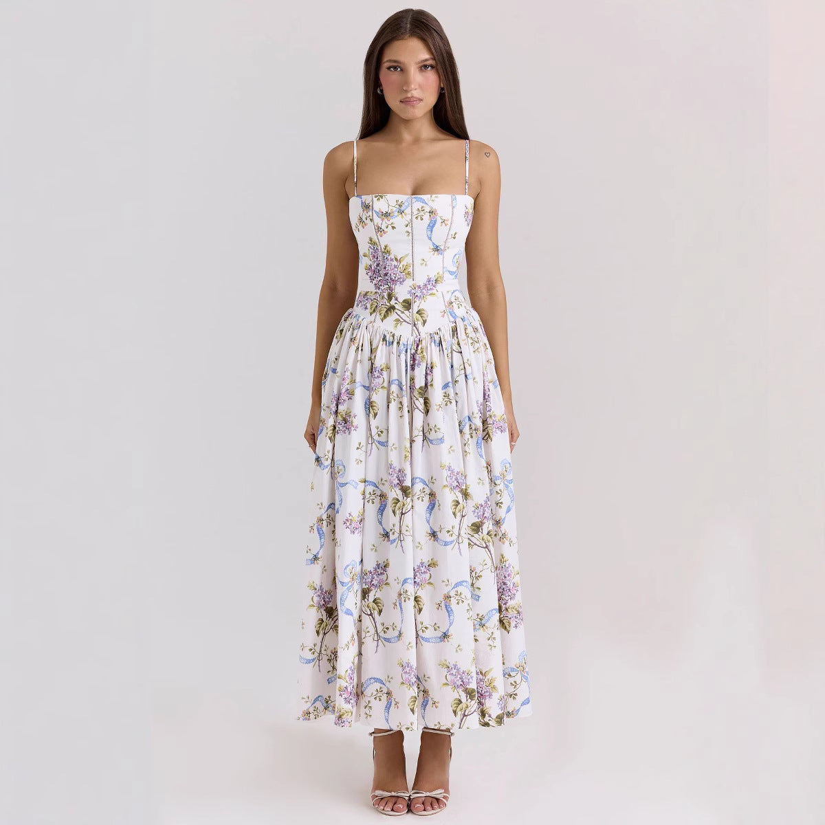 Elegant Floral Sling Dress