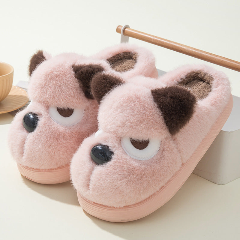 Cute Dog Cotton Slippers