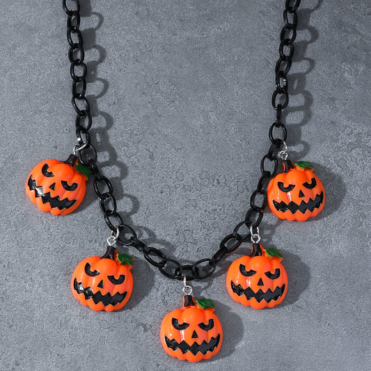 Cute Pumpkin Hanging Short Necklace