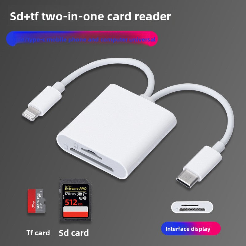 Type-C Multi-Function Card Reader for Android and Apple Devices