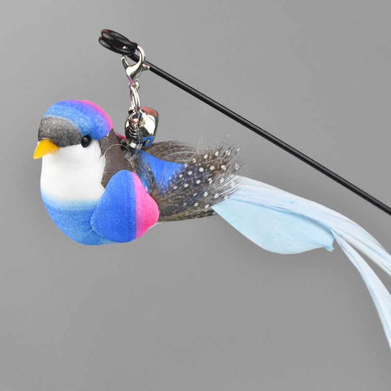 Simulation Bird Cat Toy with Suction Cup
