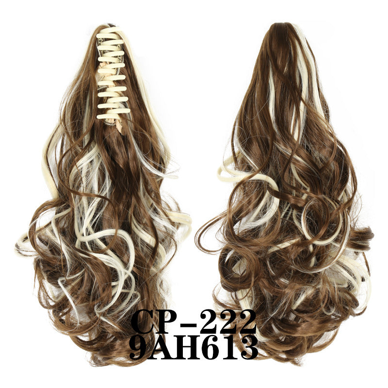 Wavy Ponytail with Curly Hair & a Tiger Clip