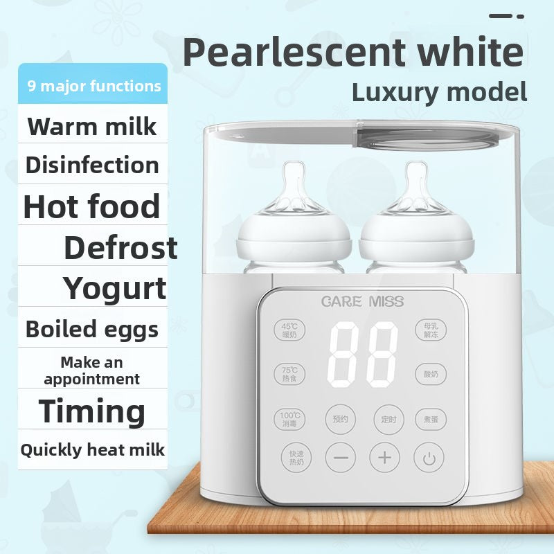 Milk warmer, sterilizer, and two-in-one baby bottle
