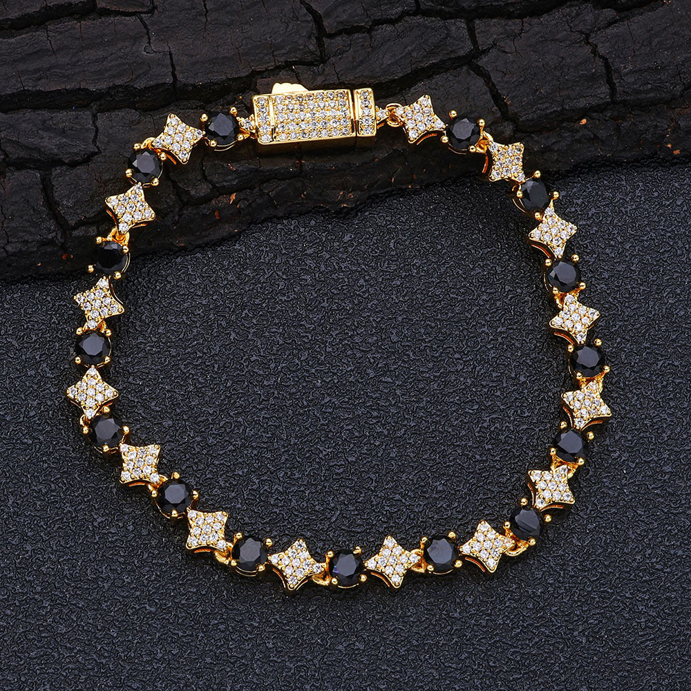 Hip-Hop Star Zircon Tennis Chain Bracelet