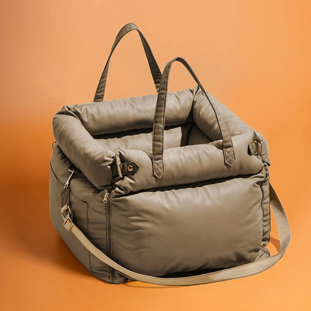 DOG CAR SEAT BED WITH SAFETY BUCKLE