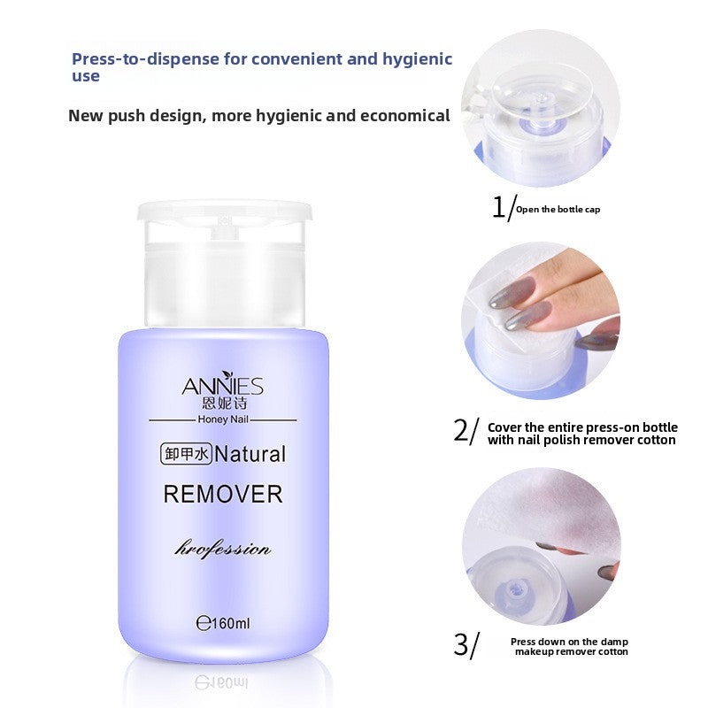 Press Bottle Nail Polish Remover and Cleaning Water
