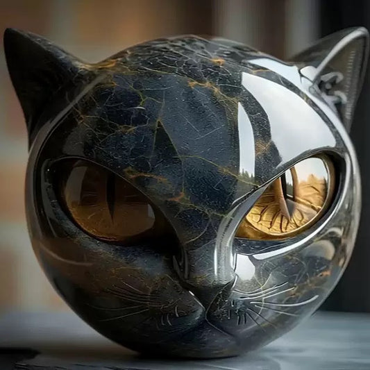 Cat Head Resin Sculpture Home Decor